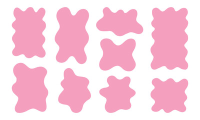 Hand drawn abstract wavy shape collection. A collection of 9 unique hand drawn abstract wavy shapes with smooth and organic edges, ideal for creative, decorative, and modern design projects