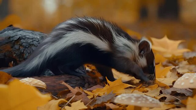 skunk in the forest