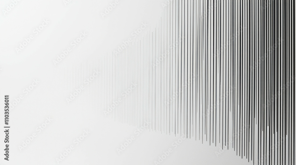 Aufkleber abstract minimalist art with vertical lines gradating into white background