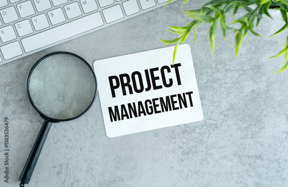 Poster paper notebook with toolls and notes about project management