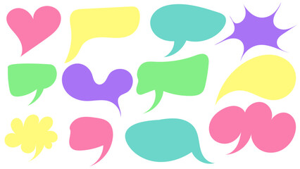 Pastel Speech Bubbles Collection 