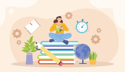 College Entrance Exam Illustration