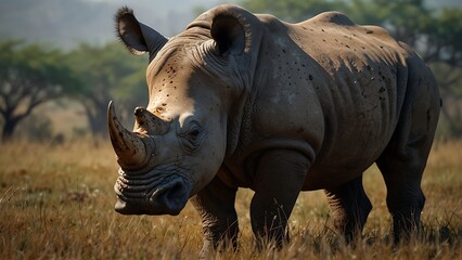 Obraz premium rhino in the wild