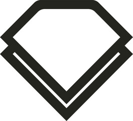 A sparkling, symmetrical diamond vector with clean, geometric facets, sharp edges, and a radiant glow, representing luxury, elegance, and timeless beauty.