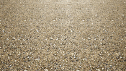 Concept or conceptual brown background  of smooth and rounded river pebbles texture surface as a rural pattern layout. A 3d illustration metaphor for construction, architecture and landscape design