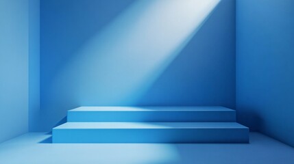 Obraz premium Modern Abstract Blue Background with Drop Shadow and Light