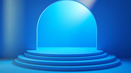 Elegant Abstract Blue Background with Drop Shadow and Light