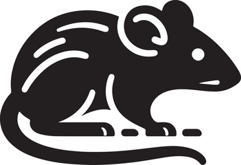 Rat vector in white background
