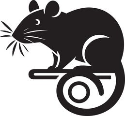 Rat vector in white background
