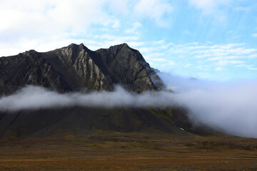 The landscape of Bamsebu in Svalbard