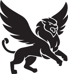 Lion with wings Vector