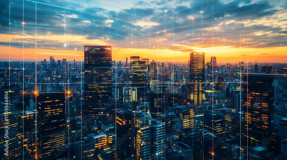 Poster smart buildings with hardware and software development, architectural engineering, and iot controls 