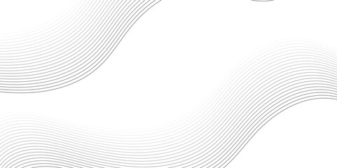 White wave curve lines banner background design. Abstract soft wave lines dynamic flowing gray light isolated background. Vector Illustration of the gray pattern of lines. Black stripes on white .	
