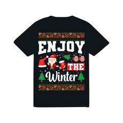 Enjoy The winter Christmas T-shirt Design