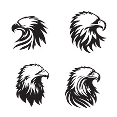 Eagle silhouette vector. Eagle logo, icon vector design. Bird silhouette. 