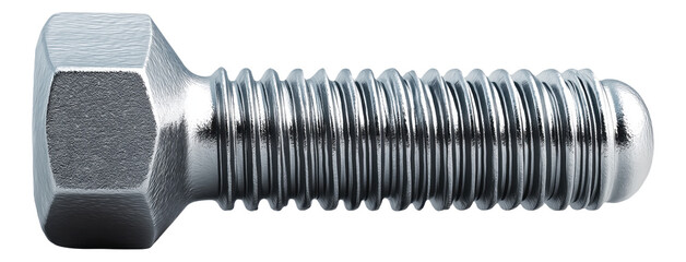 PNG Close-up of a metal bolt with hexagonal head