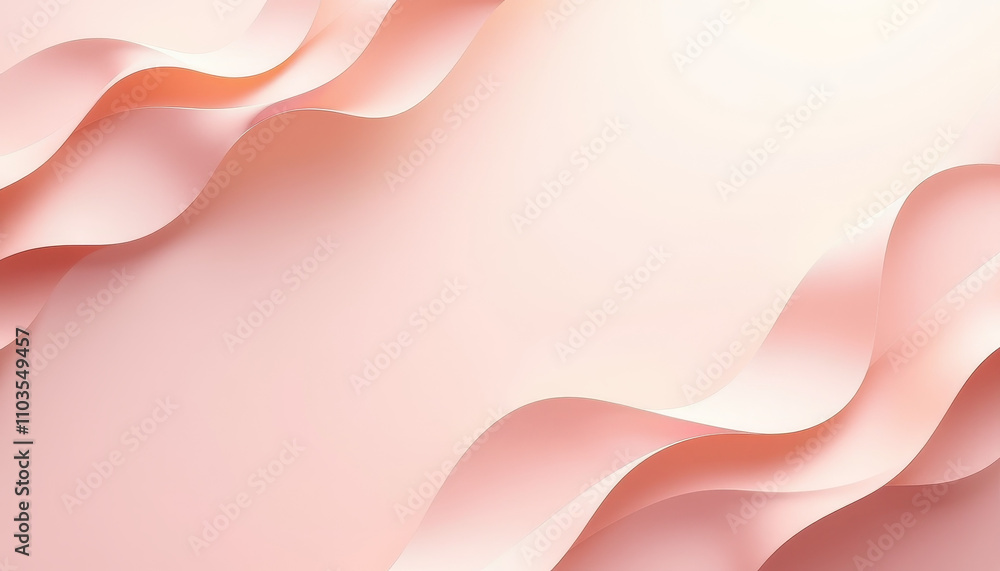 Aufkleber graceful background featuring flowing layers of rose gold and blush swirls, creating a soft and eleg