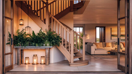 Chic living room showcasing a mix of modern art bold patterns and elegant furnishings.