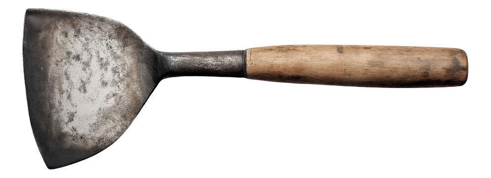 A traditional Japanese abura kiri with a round wooden handle.