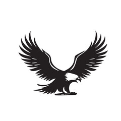 Fototapeta premium Eagle silhouette vector. Eagle logo, icon vector design. Bird silhouette. 
