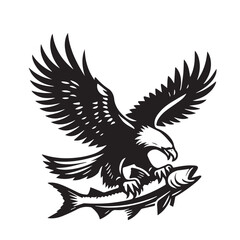 Eagle silhouette vector. Eagle logo, icon vector design. Bird silhouette. 