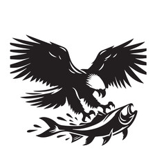Fototapeta premium Eagle silhouette vector. Eagle logo, icon vector design. Bird silhouette. 