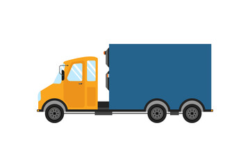 Delivery van, express delivery service by cargo truck, delivery services commercial truck.