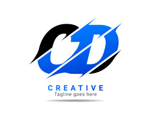 Letter CD logo design. Creative Modern C D Letters icon vector