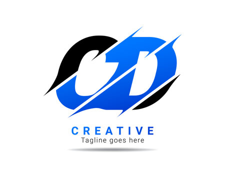 Letter CD logo design. Creative Modern C D Letters icon vector