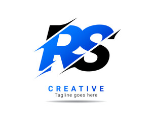 Letter RS logo design. Creative Modern R S Letters icon vector