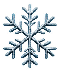 PNG Frosty blue snowflake on white background