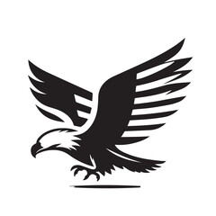 Eagle silhouette vector. Eagle logo, icon vector design. Bird silhouette. 