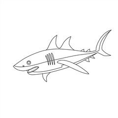 Fototapeta premium shark ilustration vector