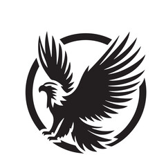Fototapeta premium Eagle silhouette vector. Eagle logo, icon vector design. Bird silhouette. 