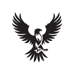 Obraz premium Eagle silhouette vector. Eagle logo, icon vector design. Bird silhouette. 