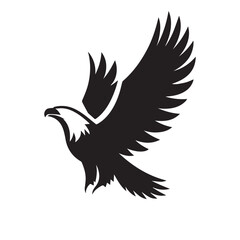 Obraz premium Eagle silhouette vector. Eagle logo, icon vector design. Bird silhouette. 