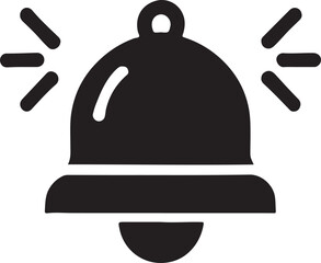 Alarm Icon Vector Silhouette, Alarm Illustration Line Art