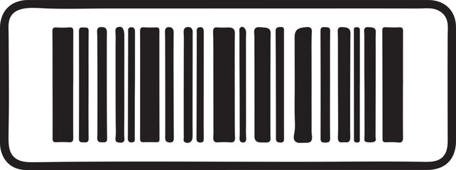 barcode icon vector silhouette isolated on white background , bar code on white