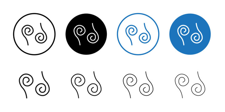fiddleheads icon logo sign set vector outline