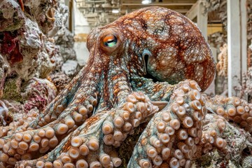 Octopus Camouflaged on Rock
