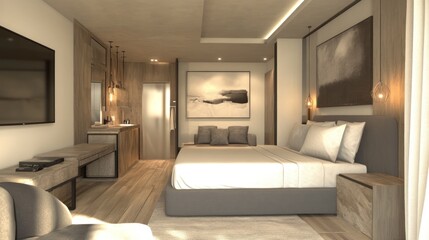 Modern hotel room