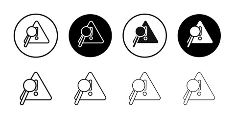 Problem identification icon logo sign set vector outline