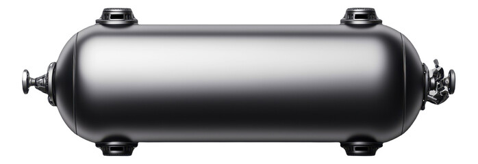 PNG Metallic cylindrical tank with valves