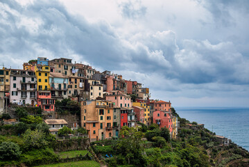 Obraz premium Colorful houses of Corniglia, Cinque Terre, Italy