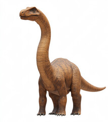Obraz premium A realistic brontosaurus with natural, detailed features, a long neck, massive body, and strong legs.