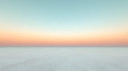 Serene pastel sunset over a calm, flat ocean. Soft, muted colors create a peaceful and tranquil atmosphere. Perfect for minimalist designs or meditation.