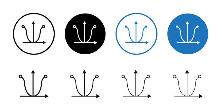 Tangent icon logo sign set vector outline
