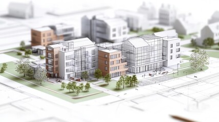 Blueprint of a mixed use housing and commercial project designed for a global city