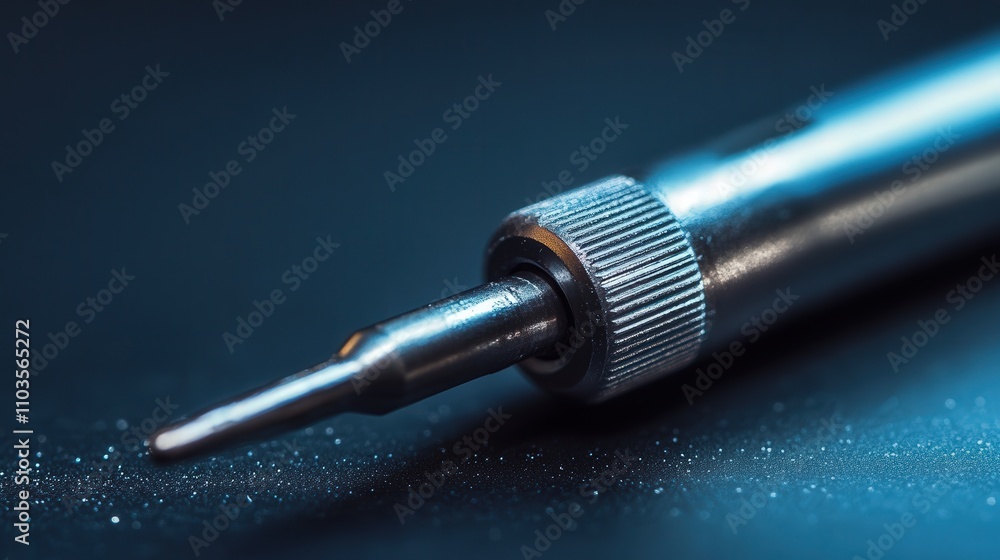Poster a close-up of a screwdriver head and handle with emphasis on the ergonomic design.