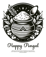 Happy Pongal South Indian Harvest Festival social media post banner template
